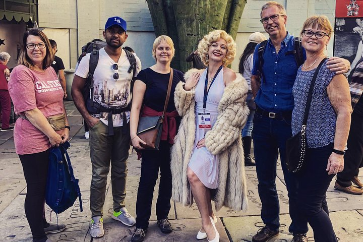 The Chinese Theatre, with the stars' footprints, commemorated in concrete in the forecourt
